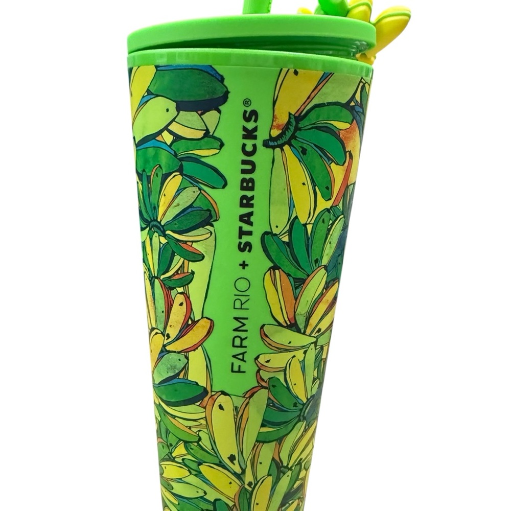 Starbucks Rio Banana Green 24 ounce Tumbler like new